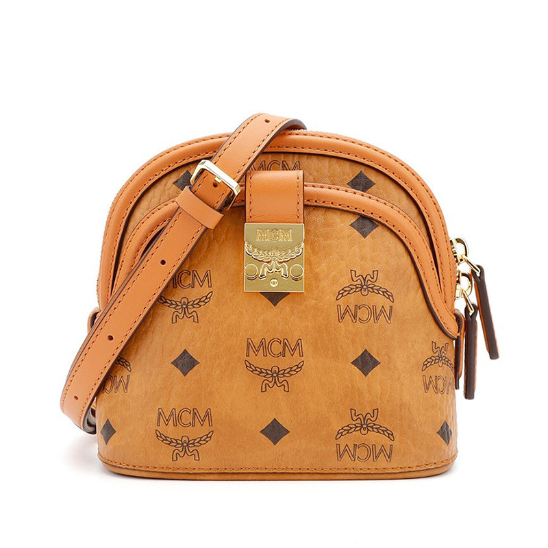 mcm女包 经典印花奢侈品包包 女士单肩斜挎包贝壳包