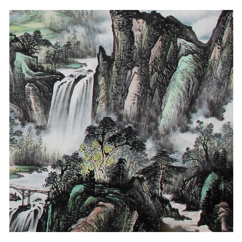 吴成建《精品山水系列小八尺 富居春山图》