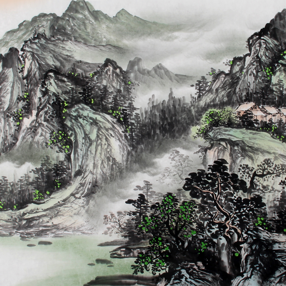 曾刚《精品山水系列小六尺 春山滴翠》