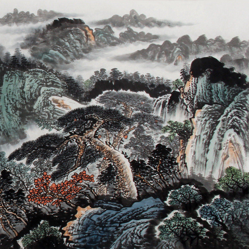 王岩《精品山水小八尺 江山如画》