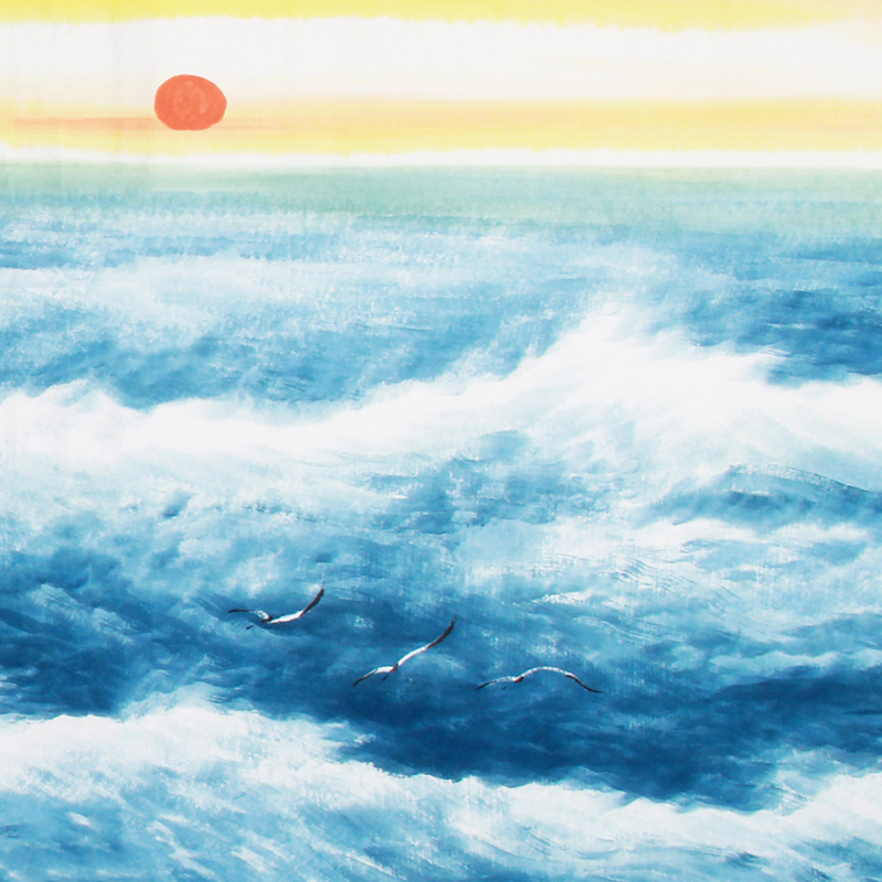 周天《精品大海小六尺系列 碧海银涛》国家一级画师