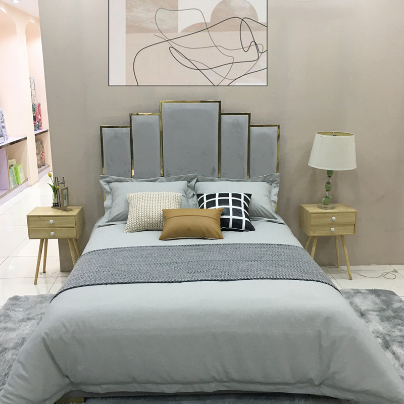 展厅样板间家具配套床品轻奢意式港式简约软装床品多件套面具