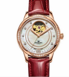 新款格林手表grand prix瑞士原装瑞表女镂空机械表女士表99075