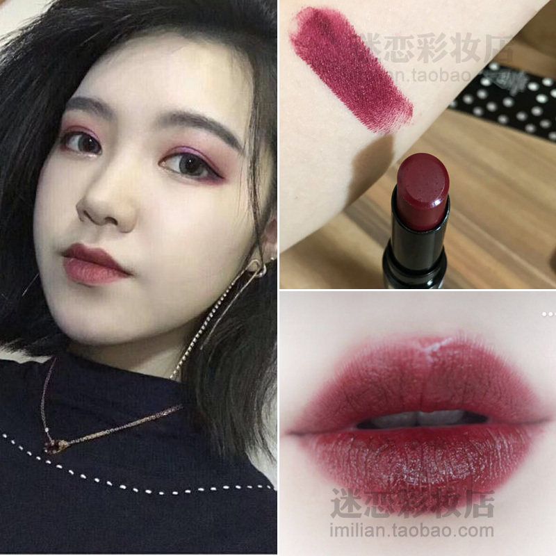 暗红色系深红车厘子浆果色姨妈色牛血色口红哑光雾面ins超火显白