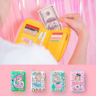 法國普拉達多少錢 2件 韓國bentoy棒棒短款錢包 可愛卡通女士原宿風學生錢包 普拉達的錢包