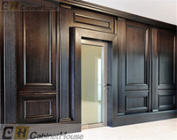 全屋实木定制整屋家具定制黑胡桃木定制护墙板