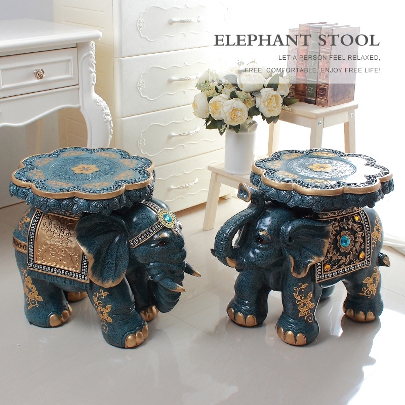 European style elephant Shoe changing stool Decoration Outsize stool Lotus Imitation wood Lucky a living room ornament giftin the Home accessories , Decoration category - from Buy2taobao.com to provide professional Taobao agent buy service
