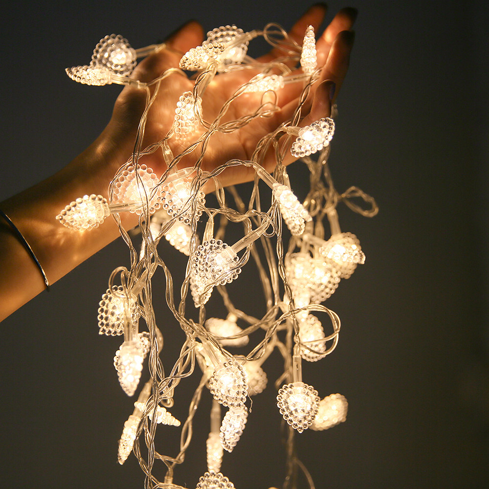 led心形灯串闪灯小彩灯房间装饰灯 创意宿舍卧室浪漫布置满天星星