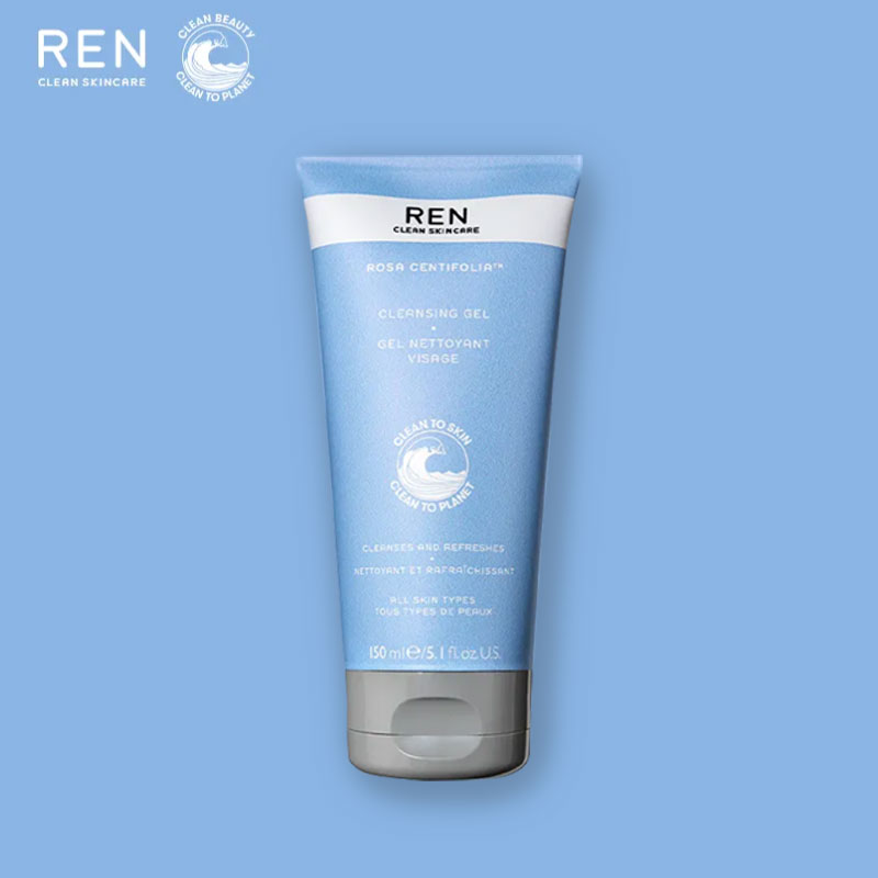 REN 玫瑰洁面啫喱APG氨基酸洗面奶敏感肌温和控油150ml