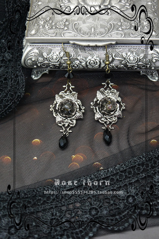 *玫瑰陛下 * 水晶典雅手作耳环 可搭cla Gothic lolita 复古耳饰|msdalam kategori Aksesori/Barang Kemas Fesyen, anting-anting, anting-anting - dari Buy2taobao.com untuk memberikan perkhidmatan ejen Taobao profesional membeli