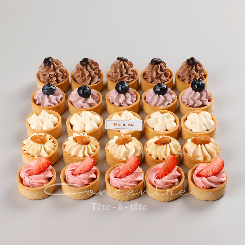 五合一圆形小塔乳酪巧克力坚果下午茶点心茶歇生日蛋糕上海配送