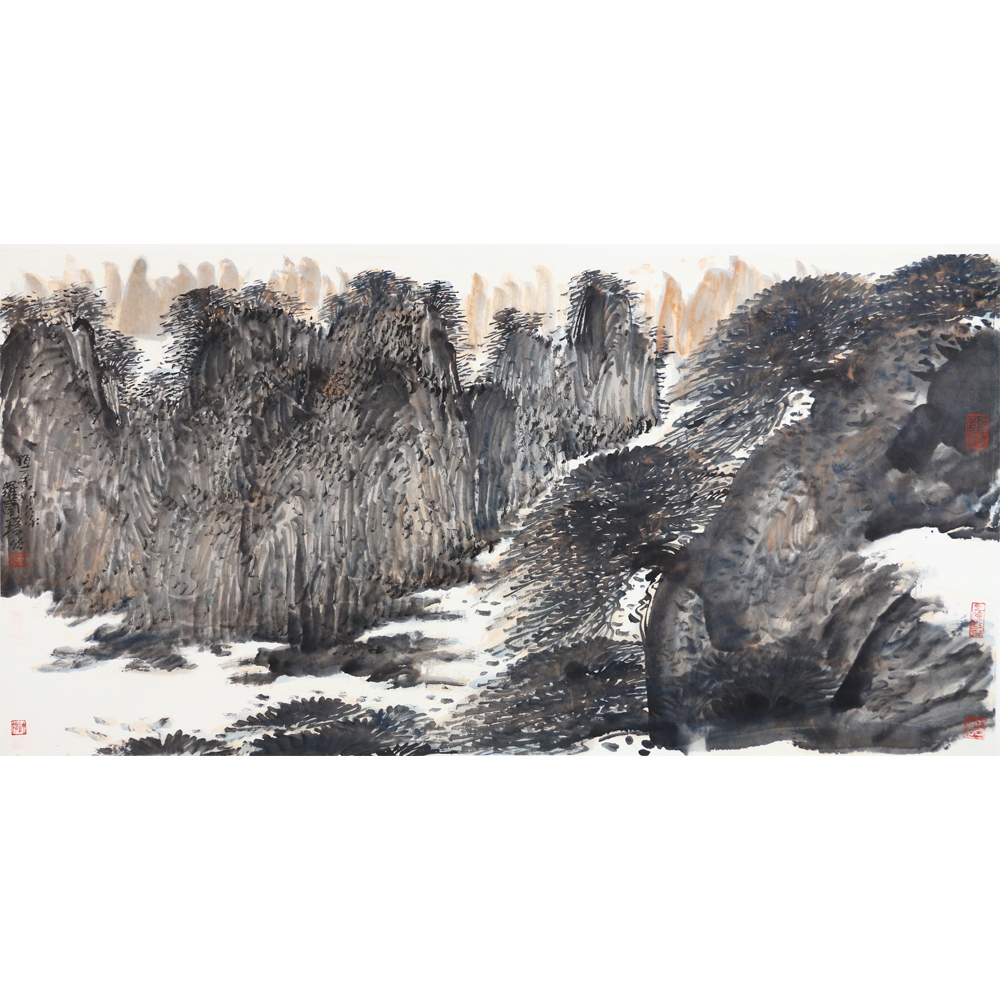 【即刻拍】罗国玮 《恒岳印象》山水画大家 收藏价值极高