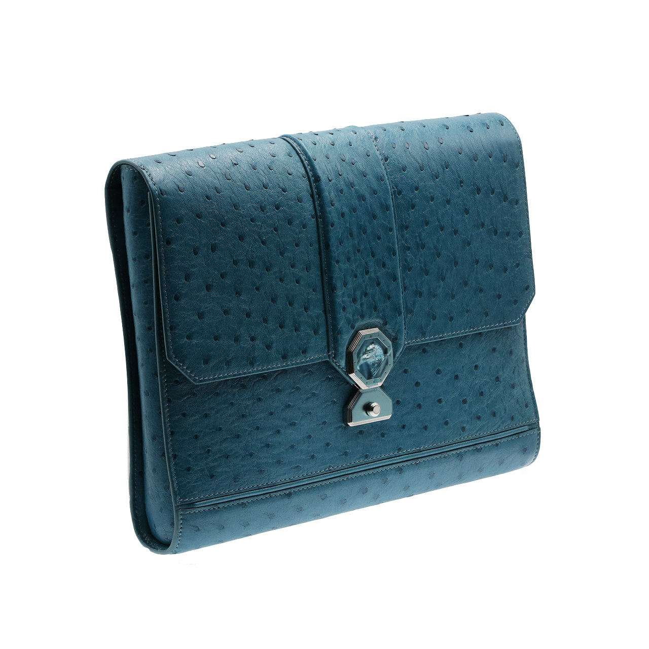 [9.9新]史蒂芬stefanoricci男士鸵鸟皮手拿包