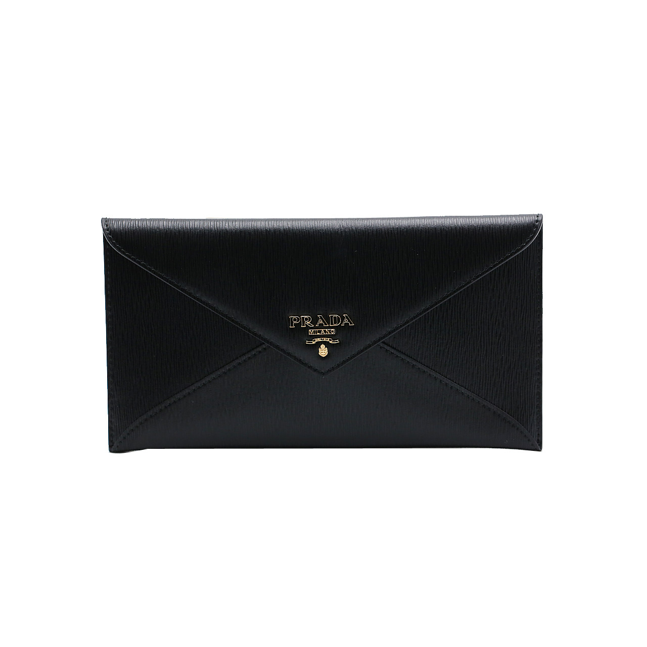 [9.9新]普拉达prada女士黑色信封手拿包钱包