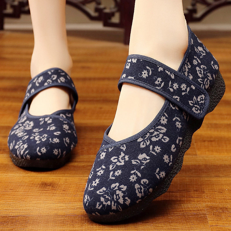 老北京布鞋女夏季旗舰店官方正品绣花妈妈鞋软底女士女鞋老人单鞋