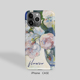 15iPhone12romax梵高粉紫花朵678半包硬壳X适用于苹果14手机壳13