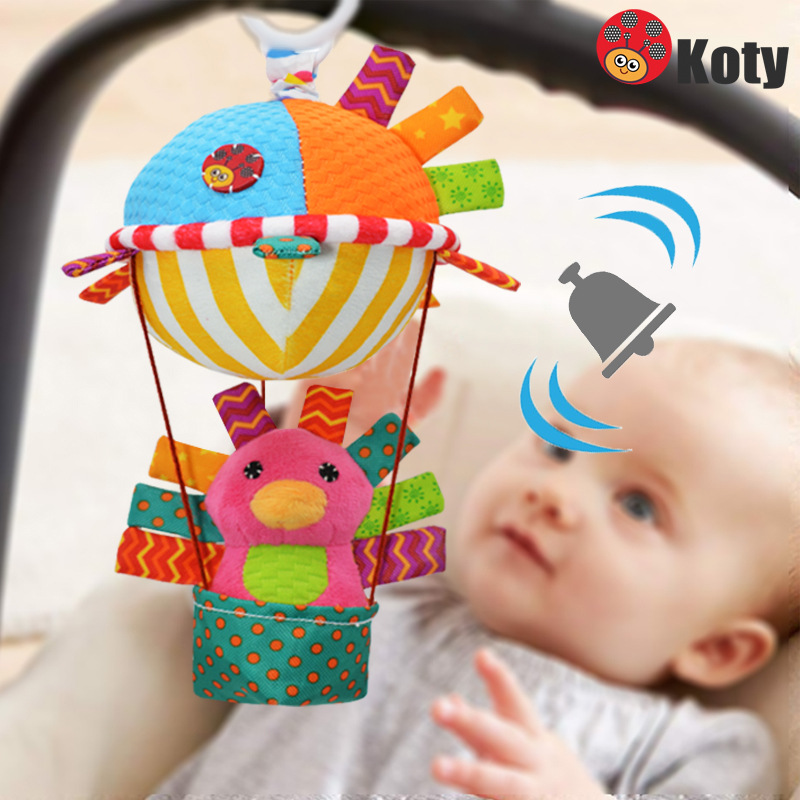 新款KOTY热气球拉铃婴儿拉震玩具新生儿0-1岁益智床挂床铃玩具