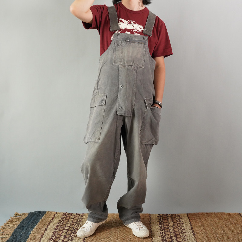 现货 nigel cabourn 水洗人字纹背带裤 双色