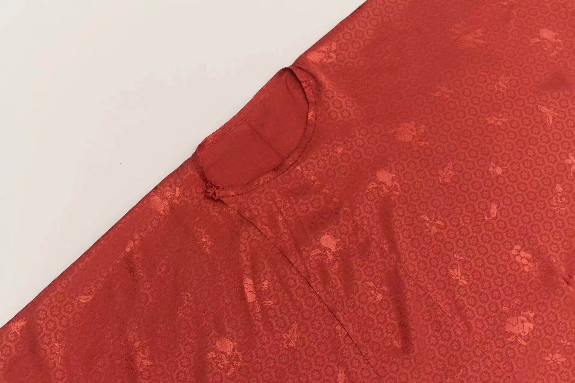 惜物国风馆 唐制接襕袍提花暗纹传统中国风大放量唐圆领袍汉服