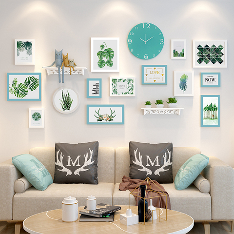 相册装饰品挂墙装饰照片墙相框墙墙贴墙面复古现代相片墙卧室组合