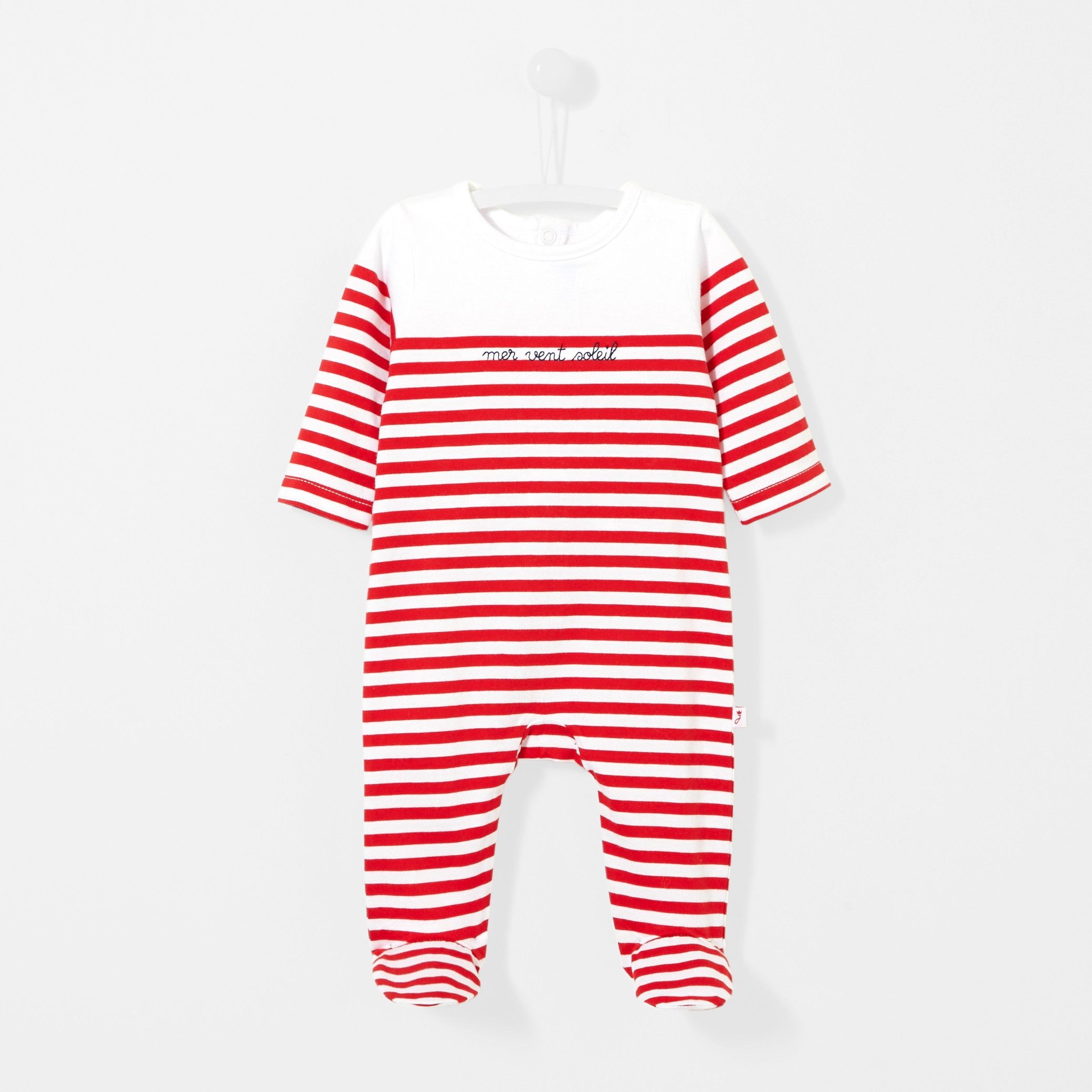 代购 法国jacadi亚卡迪代购 18年新春秋长袖新生儿连体衣 0-3m婴儿哈