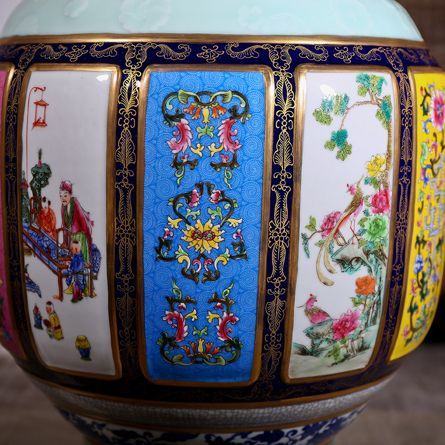 仿清乾隆官窑瓷母尊 江西省工艺美术师