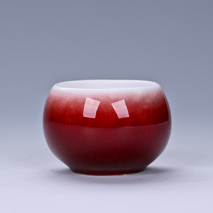 国家级非遗传承人邓希平大师作品(郞窑红釉私人杯)