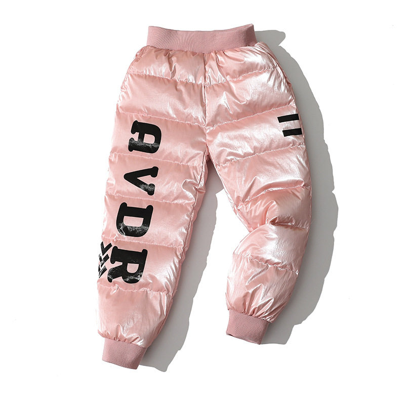 儿童羽绒裤男童女童外穿洋气中大童白鸭绒冬季加厚宝宝羽绒裤子潮