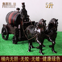 Fleisch 5L oak cask wine cask double horse cart red wine cask carriage without gall oak cask