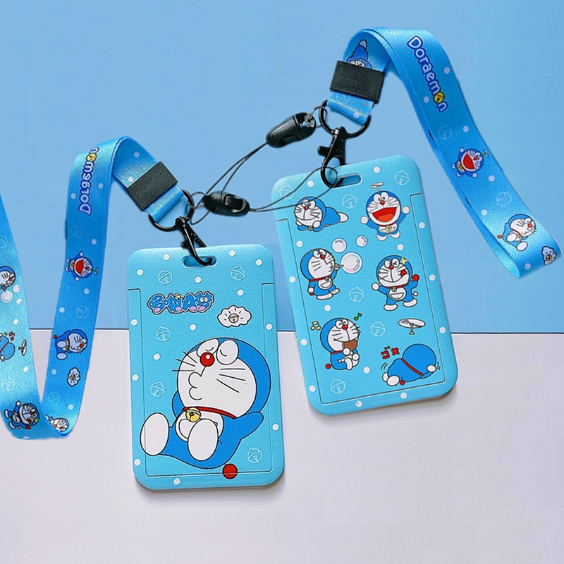 哆啦a梦公交卡卡套 ins韩风卡通少女校园学生饭卡门禁卡厂牌挂绳