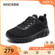 Skechers斯凯奇男鞋耐磨厚底休闲鞋户外缓震运动系带舒适网面鞋