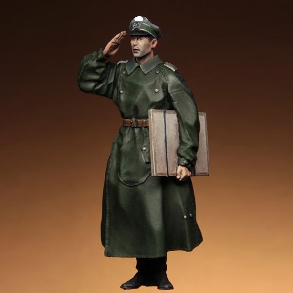 1/35树脂人物兵人模型二战敬礼的军官 包邮gk白模手办军事112