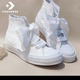 匡威Converse1970s丝绸蝴蝶结小白鞋蕾丝婚鞋高帮女帆布鞋A07078C