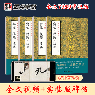 全4本 墨点实临视频技法教程全文高清视频小楷灵飞经欧阳询九成宫醴泉铭王羲之圣教序颜真卿多宝塔碑练字帖初学者毛笔书法临摹字帖