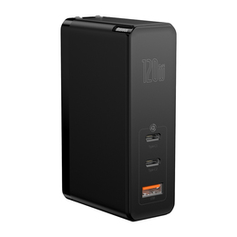 倍思120W氮化镓充电器头PD100W适用于华为超级快充苹果小米联想switch笔记本65W双TYPE-C+USB三星45W闪充2C1A