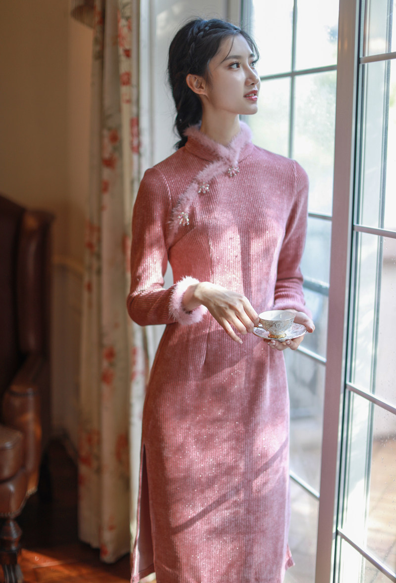 旗袍年轻款少女改良版秋冬长袖