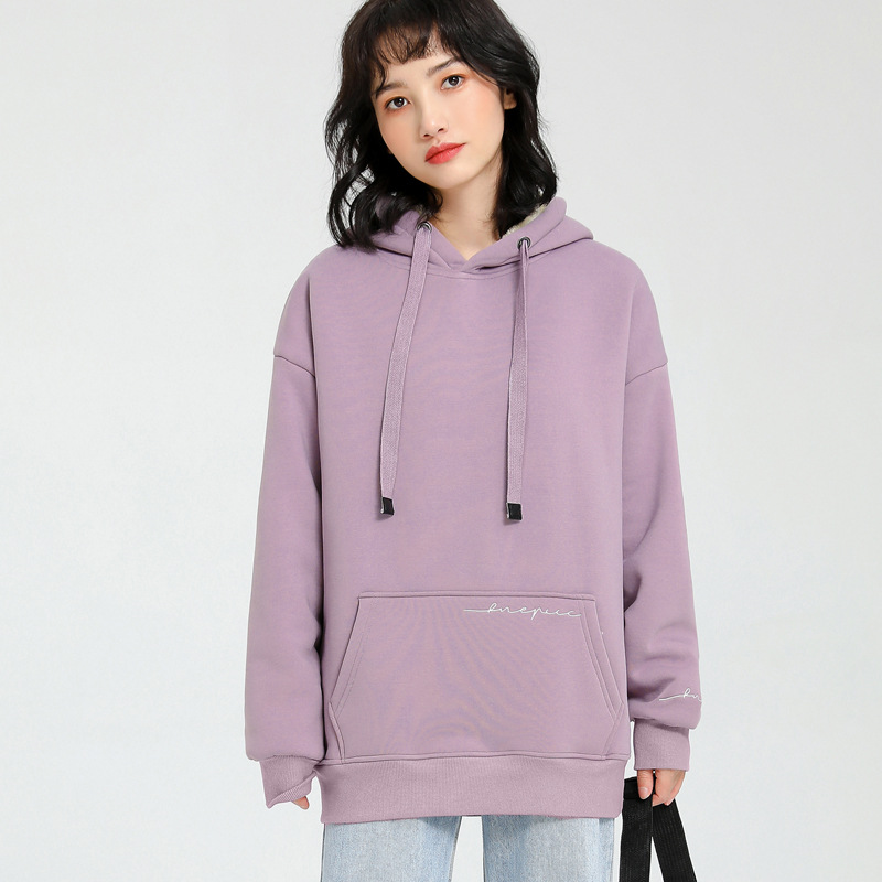 毛绒绒卫衣女套头秋冬中长款大额优惠券