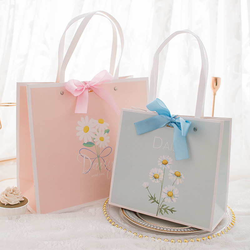 小花朵购物袋服装礼品袋手提袋纸袋 韩版创意礼物可爱包装收纳袋