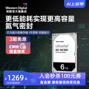 WD西部数据SAS接口机械硬盘6T 8T 10T 12T 14T企业服务器存储硬盘