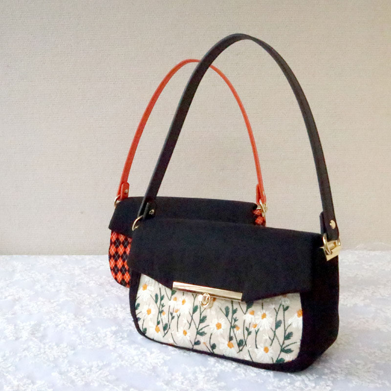 6-15非成品 刺绣厚版单肩腋下包 手工布艺diy材料包 多色入含肩带