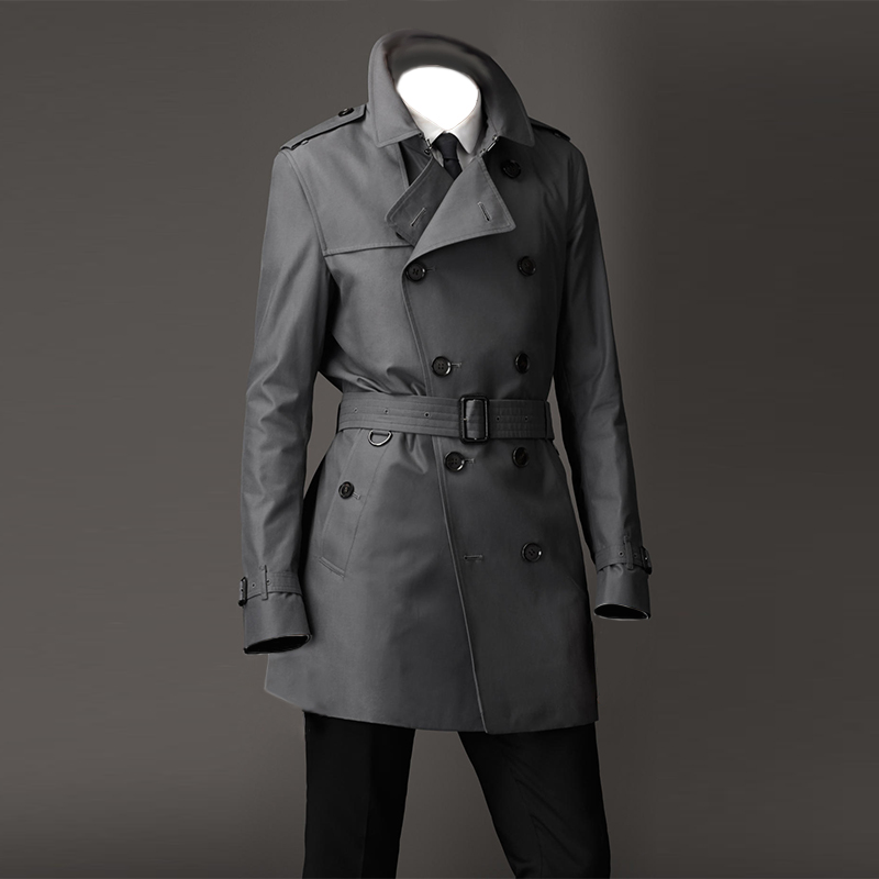 Trench Coat新款灰色中长款战壕风衣男 秋冬防雨时尚外套|msdalam kategori Pakaian Lelaki, windbreaker - dari Buy2taobao.com untuk memberikan perkhidmatan ejen Taobao profesional membeli