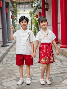 六一儿童合唱演出服诗歌朗诵中国风汉服男女童马面裙舞蹈表演服装