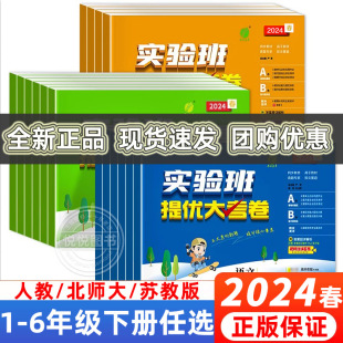 2024春实验班提优大考卷小学一年级二年级三四五六年级下册上册语文数学英语人教北师大苏教译林版同步单元期中期末考试卷测试卷子