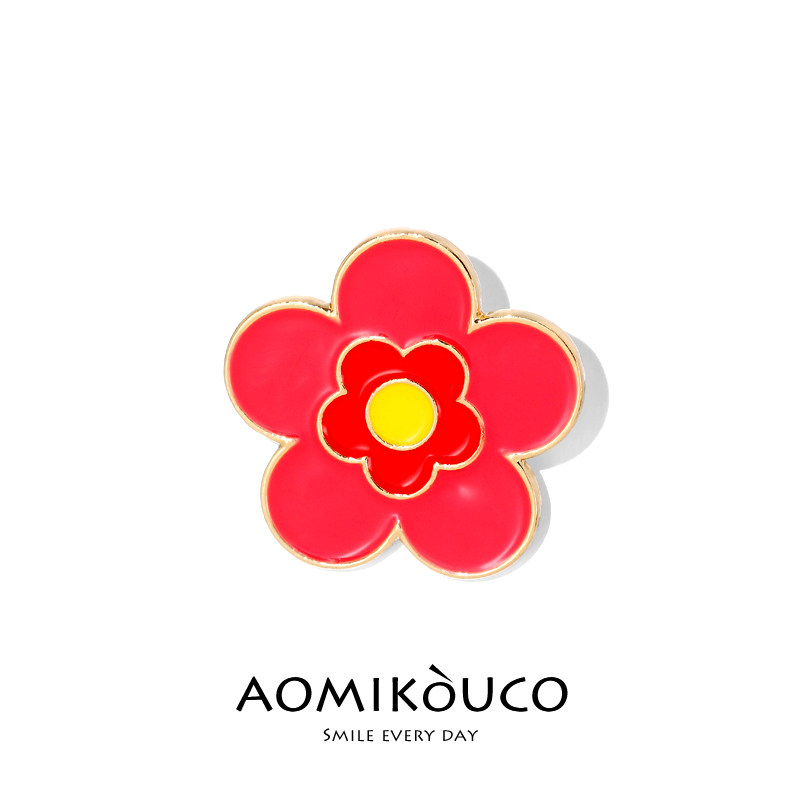 易烊千玺周边合金徽章送你一朵小红花胸针可爱卡通学生胸花配饰品