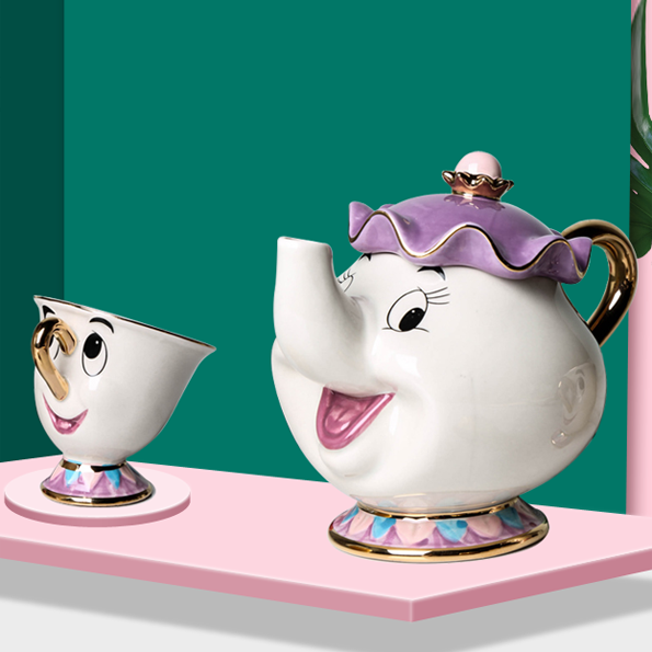 现货美女与野兽陶瓷镀金茶壶茶杯 Mrs. Potts 茶煲太太女神礼物在类目 餐饮具, 茶具, 茶壶中 - 来自Buy2taobao.com提供专业的淘宝代购服务