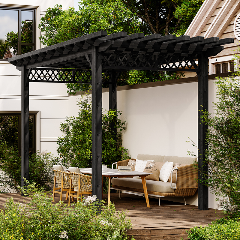 户外葡萄架庭院防腐木露台阳光房凉亭架子组装院子木质长廊遮阳棚