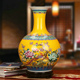 景德镇陶瓷器 中式仿古黄牡丹凤凰花鸟大花瓶 古典家居装饰品摆件