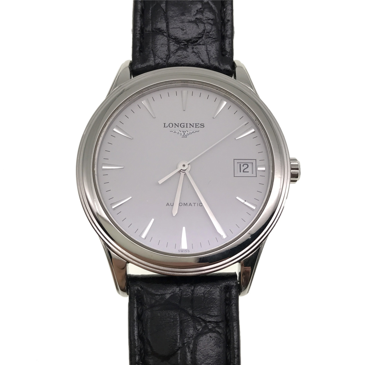 0新]浪琴l4.717.4精钢自动机械男表