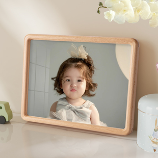 实木相框摆台定制宝宝照片打印儿童相片加洗婚纱照全家福做成摆件