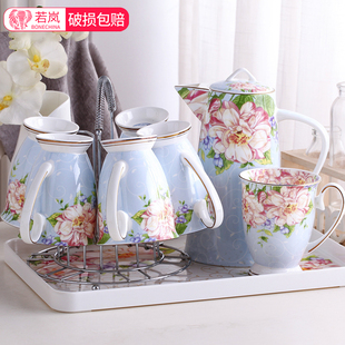 茶杯套装杯具套装陶瓷水杯子套装茶壶套装家用北欧式客厅简约送礼